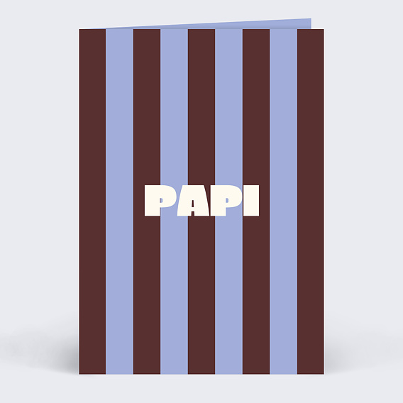 Carte fête des grands-pères Rayures d'amour