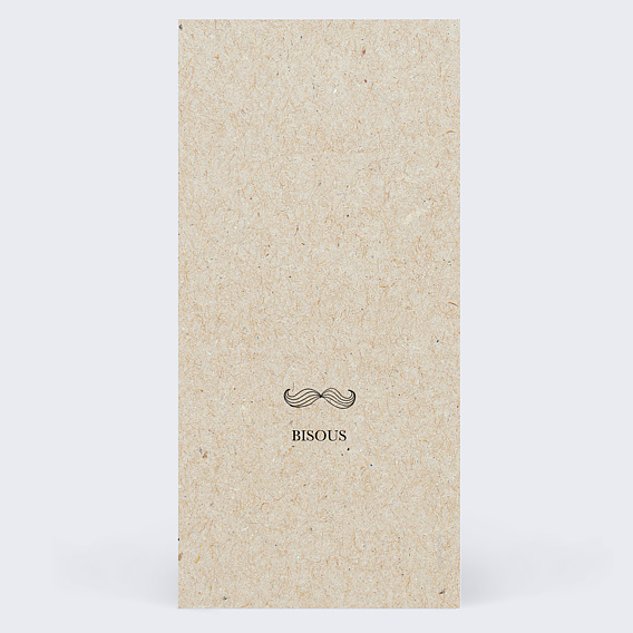 Carte fête des grands-pères Papi moustache Verso