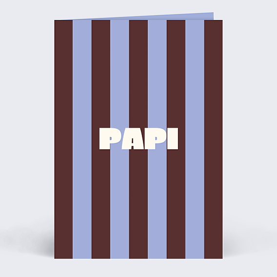 Carte fête des grands-pères Rayures d'amour
