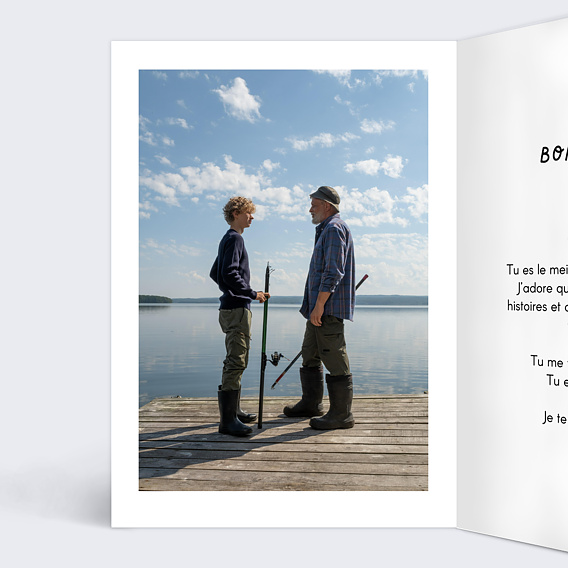 Carte Fête des Grands-Pères Marelle Intérieur Gauche