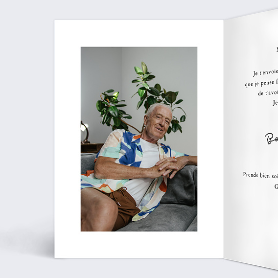 Carte Fête des Grands-Pères Mon Papi Intérieur Gauche