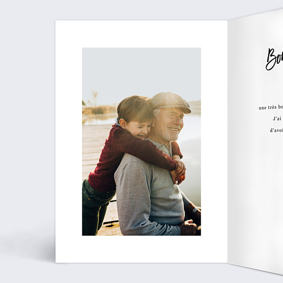 Carte Fête des Grands-Pères Multiphoto Chic Intérieur Gauche