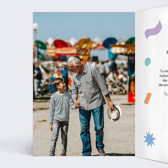 Carte Fête des Grands-Pères Papi Fun Intérieur Gauche
