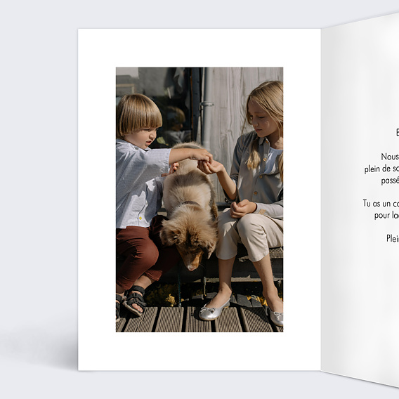 Carte Fête des Grands-Pères Pêle-Mêle Polaroid Intérieur Gauche