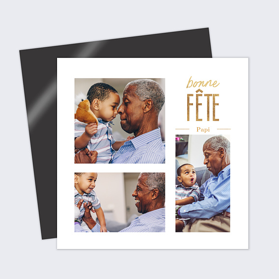 Carte fête des grands-pères Jeu Typographique