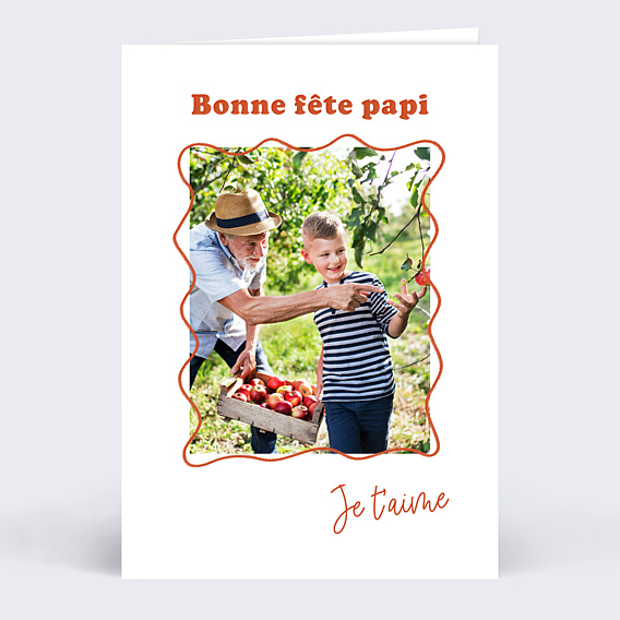 Carte fête des grands-pères Wavy imparfait