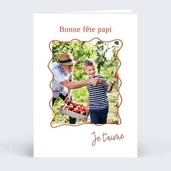 Carte fête des grands-pères Wavy imparfait