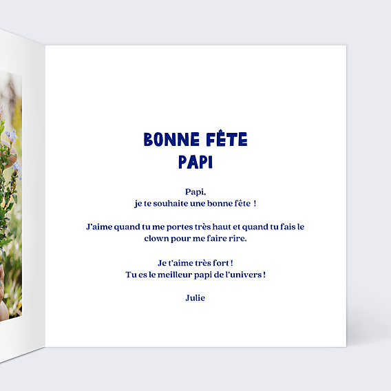 Fête des Grands Pères Typo coeur