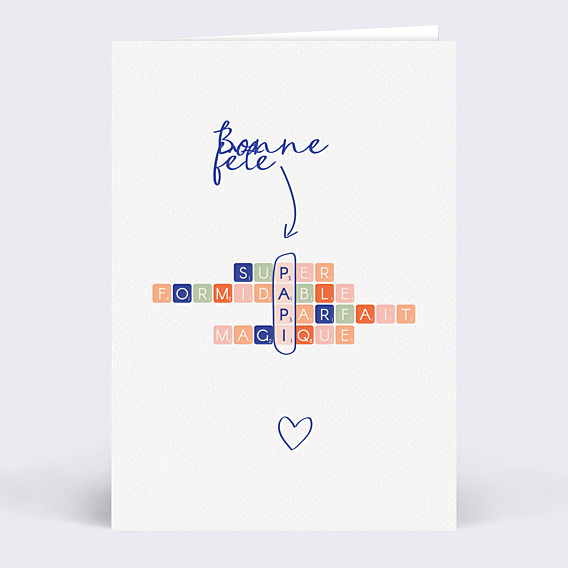 Carte fête des grands-pères Jeu de mots