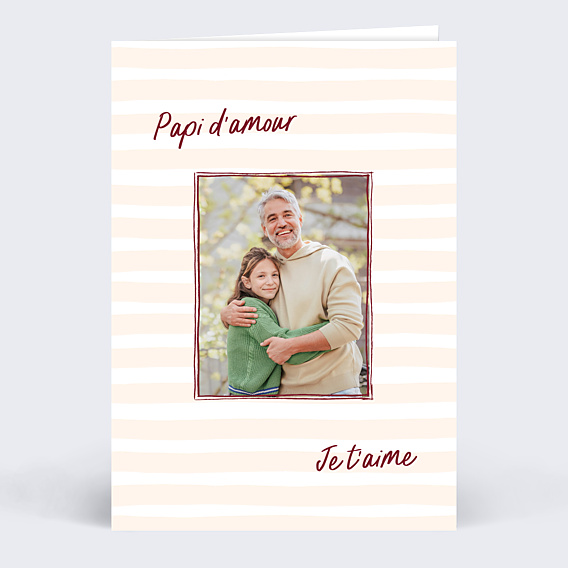 Carte fête des grands-pères Red notes