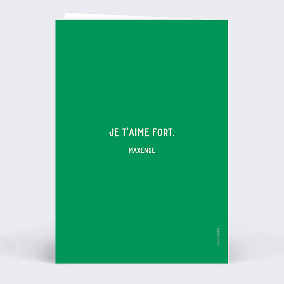 Carte Fête des Grands-Pères Coeur Simple Verso