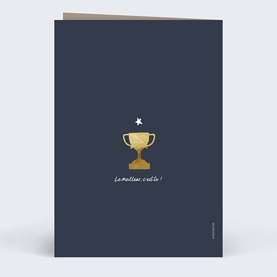 Carte Fête des Grands-Pères Le meilleur Papy Verso