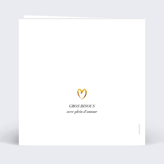 Carte fête des grands-pères Ligne Ocre Verso