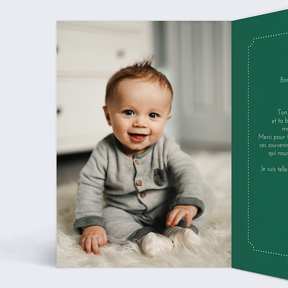 Carte fête des grands-pères Un sourire à offrir Intérieur Gauche