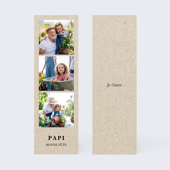 Carte fête des grands-pères Papi moustache