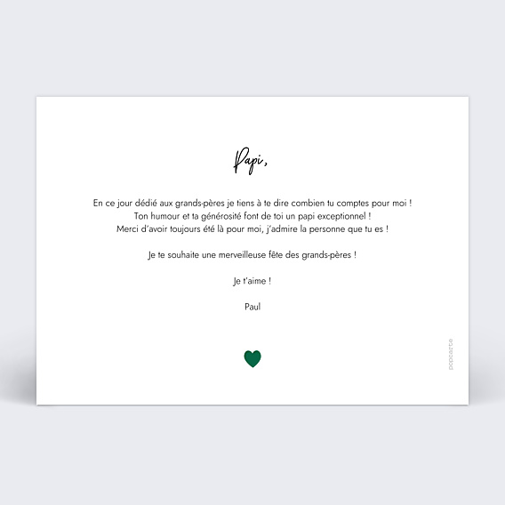 Fête des Grands Pères Lettres Papi