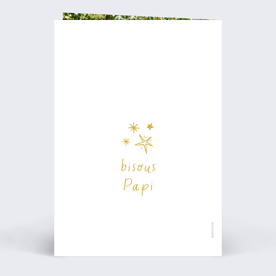 Carte fête des grands-pères Jusqu'aux étoiles Verso