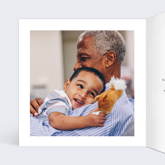 Carte Fête des Grands-Pères Jeu Typographique Intérieur Gauche