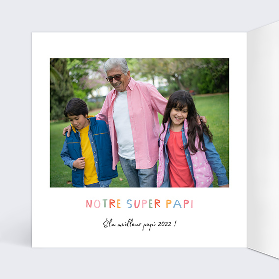 Carte Fête des Grands-Pères Nœud Papillon Intérieur Gauche