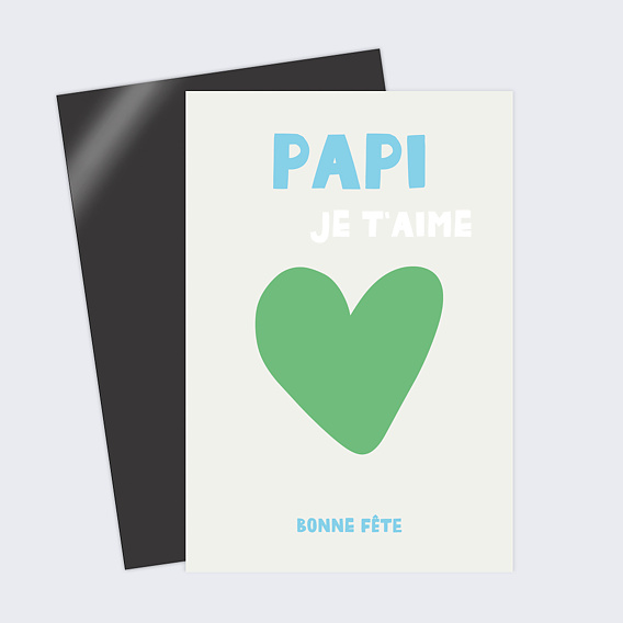 Carte fête des grands-pères Cœur iconique