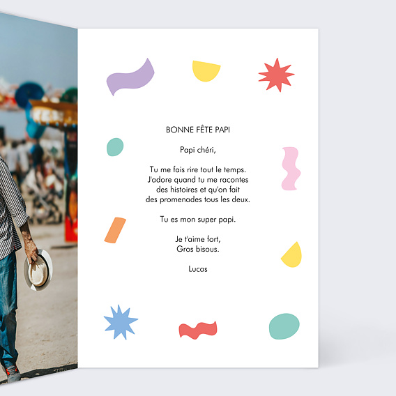 Carte fête des grands-pères Papi Fun Intérieur Droit