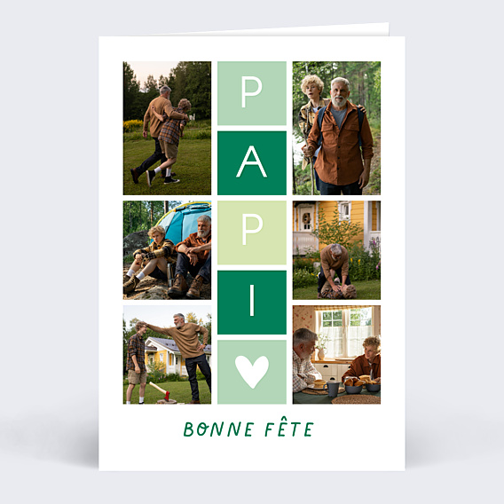 Carte fête des grands-pères Marelle