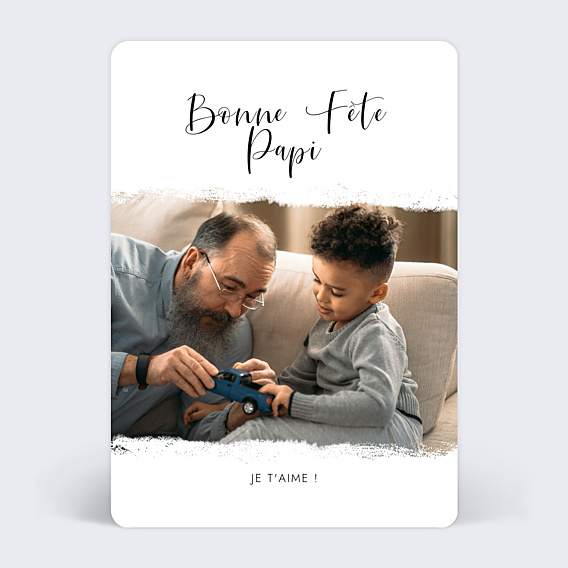 Carte fête des grands-pères Manuscrite