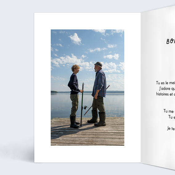 Carte fête des grands-pères Marelle Intérieur Gauche