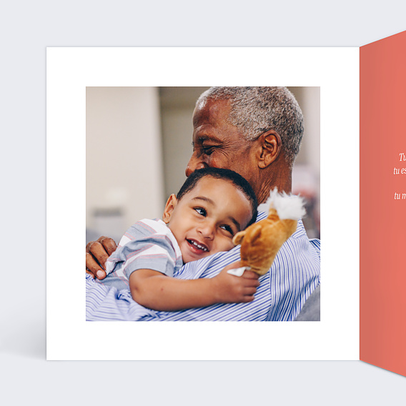 Carte fête des grands-pères Camion de Bisous Intérieur Gauche