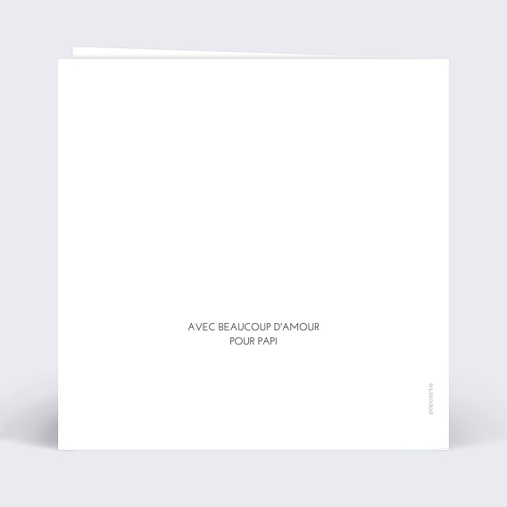 Carte fête des grands-pères Signature Verso
