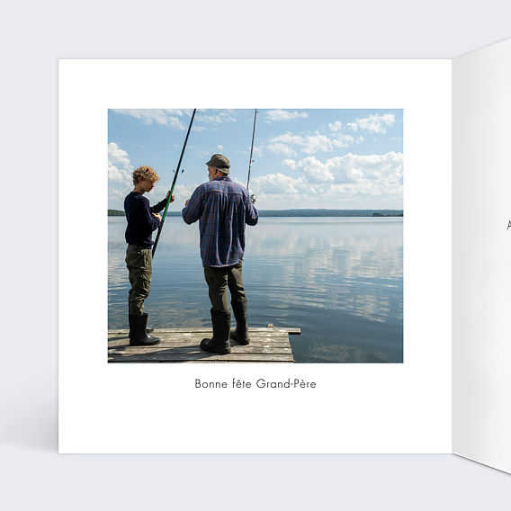 Carte fête des grands-pères Multiphotos pastille Intérieur Gauche