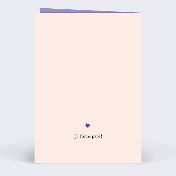 Carte fête des grands-pères Éclats de Coeurs Verso