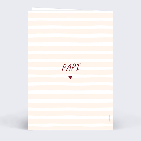 Carte fête des grands-pères Red notes Verso