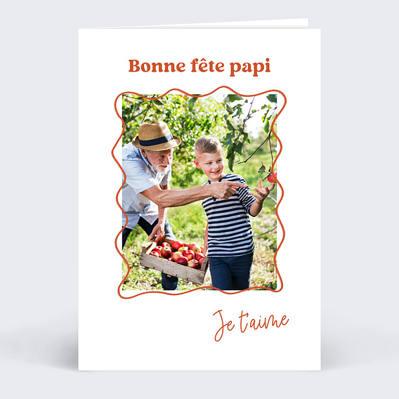 Carte fête des grands-pères Wavy imparfait