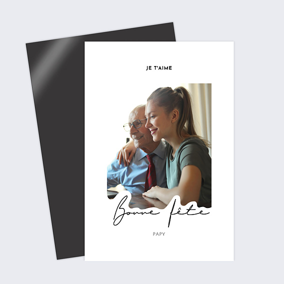 Carte fête des grands-pères Calligraphie