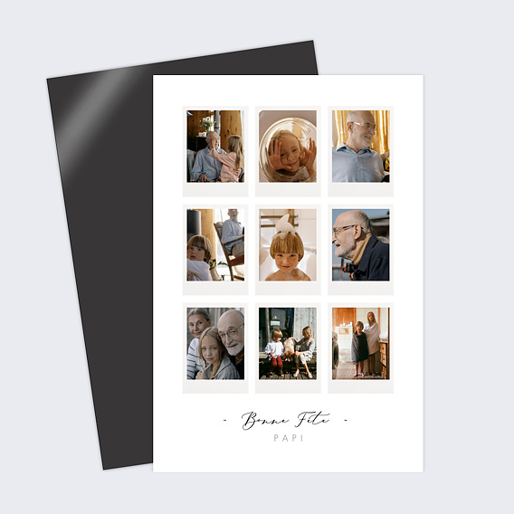 Carte fête des grands-pères Pêle-Mêle Polaroid