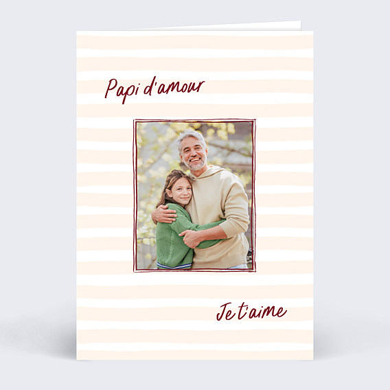 Carte fête des grands-pères Red notes