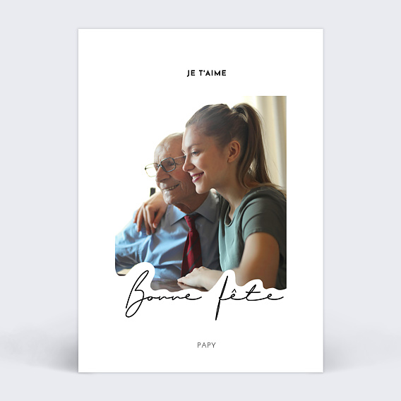 Carte Fête des Grands-Pères Calligraphie