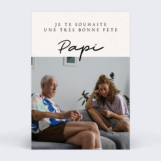 Carte Fête des Grands-Pères Mon Papi