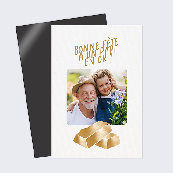 Fête des Grands Pères Papi en or