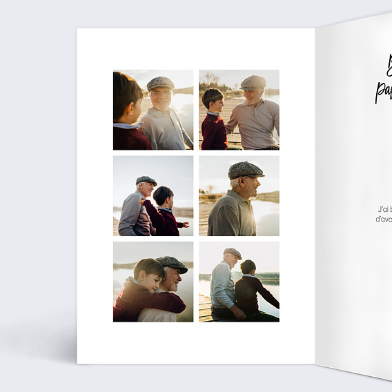 Carte fête des grands-pères Belles Lettres Intérieur Gauche