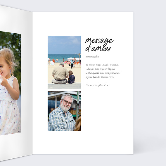 Carte Fête des Grands-Pères Définition Papi Intérieur Droit