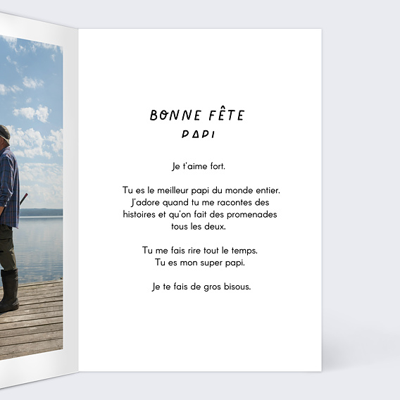 Carte Fête des Grands-Pères Marelle Intérieur Droit