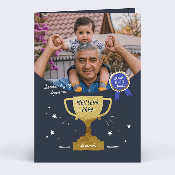 Carte Fête des Grands-Pères Le meilleur Papy