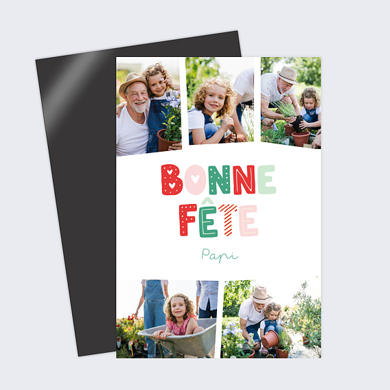 Carte fête des grands-pères Patchwork