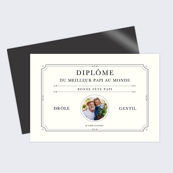 Fête des Grands Pères Le diplôme