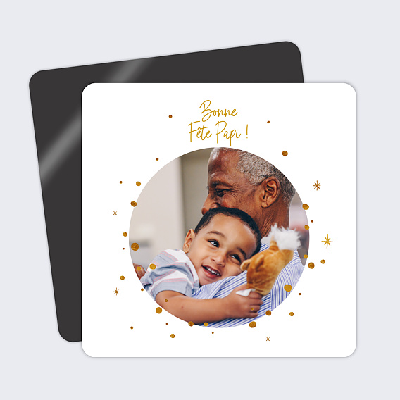 Carte fête des grands-pères Golden Dots