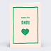 Carte fête des grands-pères Coeur Simple Papi