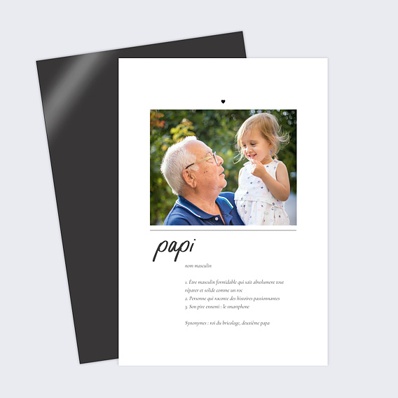Carte fête des grands-pères Définition Papi