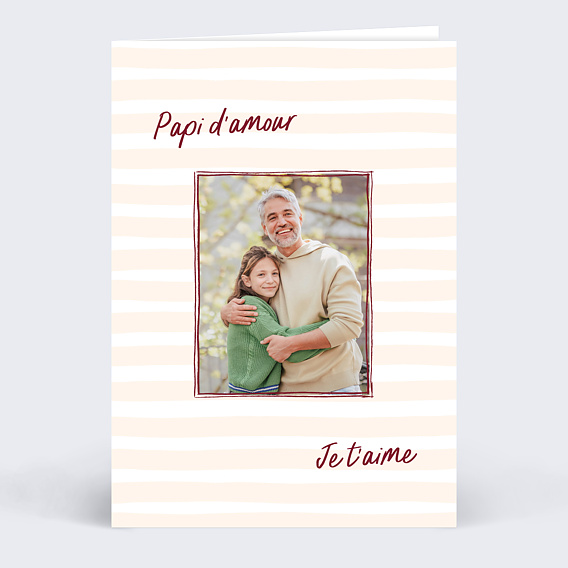 Carte fête des grands-pères Red notes